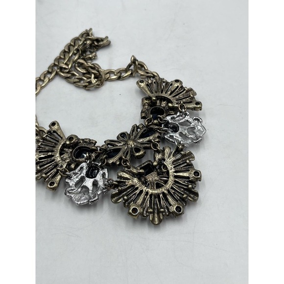 Chloe + Isabel Crystal Dramatic
Elegant Deco Fanfare Necklace Gold Tone Chain - Picture 14 of 15